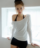 Letters Two-way Slim T-shirts