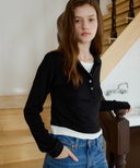 Logo Silver Embroidered Layered T-shirt