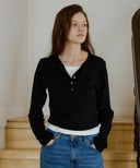 Logo Silver Embroidered Layered T-shirt