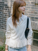 Hienna Frill Wool Cardigan