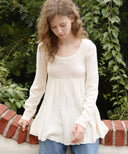 Letters Cable Flare Knit