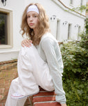 Letters Uneck Two-Way Knit