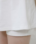 Letters Layered Skirt Pants