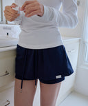 Letters Layered Skirt Pants