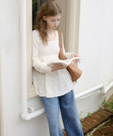 Letters Cable Flare Knit