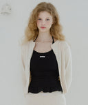 Letters Frill Label Halter Neck Top