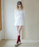 Letters Layered Skirt Pants