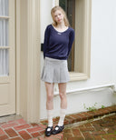 Letters Uneck Two-Way Knit