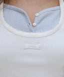 Letters Frill Label Halter Neck Top