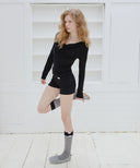 Letters Soft Knee-High Socks