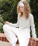 Letters Uneck Two-Way Knit