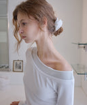 Letters Layered One-Shoulder T-Shirt