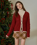 Redel Check Wool Wrap Skirt