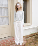 Letters Uneck Two-Way Knit