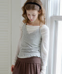 Letters Punching Halterneck Cashmere Vest