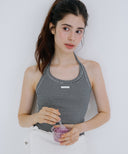 Letters Label Halter Neck Top