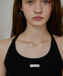 Letters Label Halter Neck Top