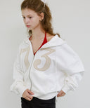Letters 73 Cotton Hooded Zip-Up