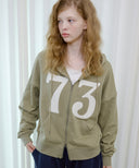 Letters 73 Cotton Hooded Zip-Up