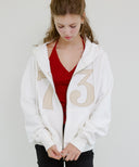 Letters 73 Cotton Hooded Zip-Up