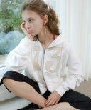 Letters 73 Cotton Hooded Zip-Up