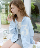 Letters 73 Cotton Hooded Zip-Up