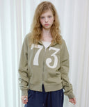 Letters 73 Cotton Hooded Zip-Up