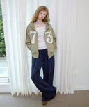 Letters 73 Cotton Hooded Zip-Up