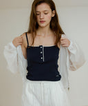 Letters Lace Sleeveless