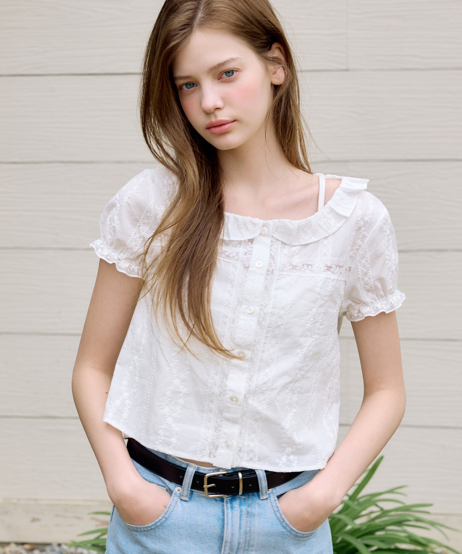 Belle Lace Ruffle Blouse – LETTER FROM MOON