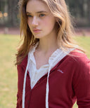 Letters U-neck Basic Cardigan