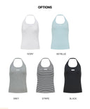 Letters Label Halter Neck Top