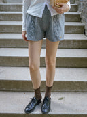 Bay Cable Knit Wool Shorts