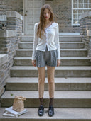 Bay Cable Knit Wool Shorts