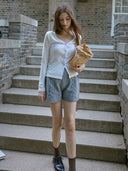 Bay Cable Knit Wool Shorts