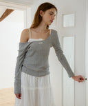 Letters Two-way Slim T-shirts