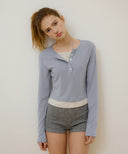 Logo Silver Embroidered Layered T-shirt