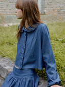 Poi Frill Denim Blouse
