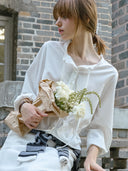 Delia Dot Banding Blouse