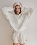 Andy Flower Waffle Hood Zip-up