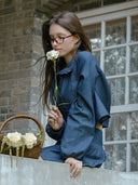 Poi Frill Denim Blouse