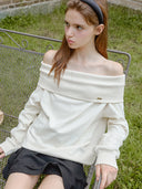 Bold Off-Shoulder Sweatshirt