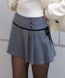 Minute Ribbon Pleats Skirt