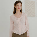 Lazy Frill Shirring Blouse