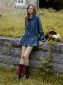 Poi Lace Denim Skirt