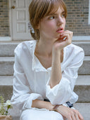 Delia Dot Banding Blouse