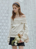 Bold Off-Shoulder Sweatshirt