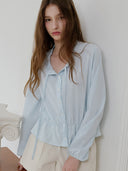 Delia Dot Banding Blouse