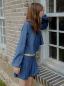 Poi Lace Denim Skirt