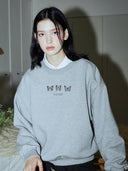 Triple Butterfly Embroidered Sweatshirt